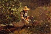 Winslow Homer The Whittling Boy oil on canvas
